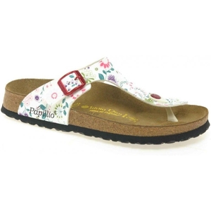 Birkenstock Birkenstock Gizeh Flowerful White Ladies Sandals