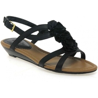 Clarks Clarks Santa Rock Black Flower Womens Sandals