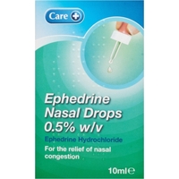 Care Ephedrine Nasal Drops 0.5% 10ml