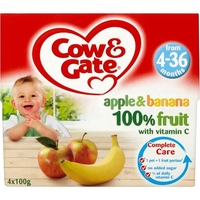 Cow & Gate Apple & Banana 100% Fruit (4x100g) x 5