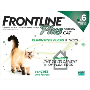 Frontline Plus Spot On Cat and Ferret - 6 Pipettes