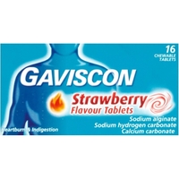 Gaviscon Strawberry Flavour Tablets 16s