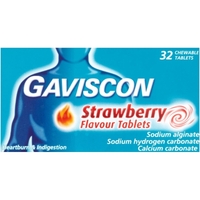 Gaviscon Strawberry Flavour Tablets 32s