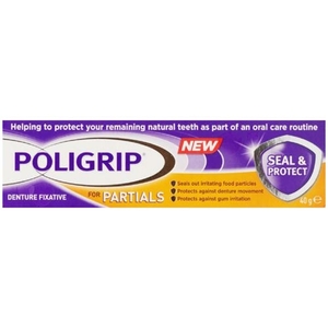 Poligrip for Partials Seal & Protect Denture Fixative 40g