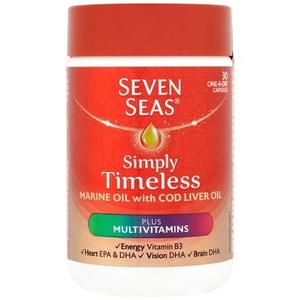 Seven Seas Simply Timeless Marine Oil with Cod Liver Oil Plus Multivitamins Capsules 30s