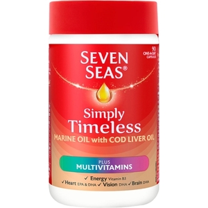 Seven Seas Simply Timeless Marine Oil with Cod Liver Oil Plus Multivitamins Capsules 90s