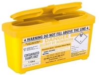 Sharpsguard Yellow Sharps Bin - 1 Litre