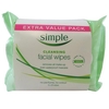 Simple Cleansing Facial Wipes Twin Pack (2x25 Wipes)