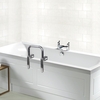 Single Level Chrome Bath Rail