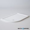 Offset Quadrant Stone Shower Enclosure Tray - 900x760mm Left