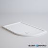 Offset Quadrant Stone Shower Enclosure Tray - 900x760mm Right