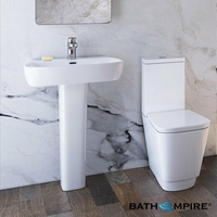 Portel Close Coupled Toilet and Pedestal Basin Set