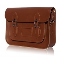Lancelot Knight Chelsea Leather Satchel Handbag in Vintage Brown