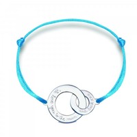 Merci Maman Sterling Silver Personalised Intertwined Bracelet