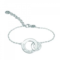Merci Maman Sterling Silver Personalised Intertwined Chain Bracelet