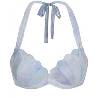 South Beach Ariel Blue Tie Dye Mermaid Bikini Top