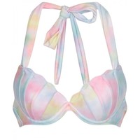 South Beach Ariel Pink Tie Dye Mermaid Bikini Top