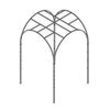 Black Modern Bisecting Garden Arch - Powder Coated Steel - 10 year guarantee - Harrod Horticultural