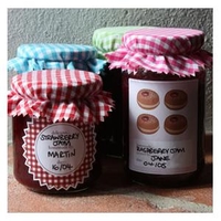 Gingham Jar Covers