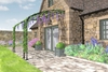 Half Ellipse Lean-To Pergola - Harrod Horticultural
