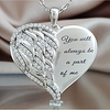 925 sterling silver angel wing heart cremation memorial pendant necklaces jewelry miniinthebox
