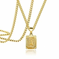 k initial necklace 24k gold plated jewelry stainless steel pendant for best friend