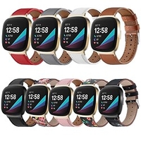 1 pcs Smart Watch Band for Fitbit Versa 3 / Sense Fitbit Versa 3 Fitbit Sense Genuine Leather Smartwatch Strap Classic Buckle Leather Loop Replacement Wristband miniinthebox