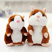 1 pcs Stuffed Animal Plush Toy Mouse Hamster Cute Walking Talking Electric Repeats What You Say Vibrate Nods Imaginative Play,  Stocking,  Great Birthday Gifts Party Favor Supplies Kid