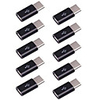 10pcs Micro USB to USB 3.1 Type-C Data Adapter