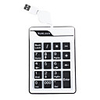 19-Key Silicone USB Numeric Keypad (Black and White)