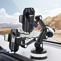 1Set Universal Cell Phone Holder for Car Solid Durable Car Phone Holder Mount for Dashboard Windshield Long Arm Strong Suction Cell Phone Car Mount Thick Case for iPhone Samsung etc All Phones miniinthebox