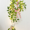 1X 2M 20 LED Artificial Plants String Light Green Leaf With Flower Ivy Vine Fairy Light String Leaves Lamp Garland DIY Hanging Home Indoor Decor Lighting AA Battery Power (come without battery) miniinthebox