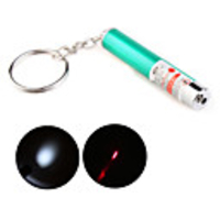 2 in 1 LED Red Laser Pointer Flashlight with Keychain Green