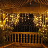 20M 54m0.6m Synchronous Control Curtain String Lights 720 LEDs With 8-Mode Memory Controller Warm White Waterproof Engineering Outdoor Decorative Garden Decoration Lamp 220-240 V 1 set