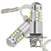 2pcs Car H3 led fog light drl 16SMD LED with cree chips Fog Lamp 80W 16LED Tail Lights DRL fog Light Bulb 12-24v