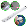 3-in-1 Touchscreen Stylus Red Laser Pointer LED Flashlight for iPad/iPad 2/iPhone/P1000/Playbook - White