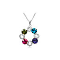 5-Color Diamond Crystal Necklace