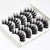 5 pairs 3d false eyelashes handmade ultra light synthetic fibers 3d mink fake eyelashes reusable soft nature fluffy wispies long lashes with volume makeup eye lash extension set (3d-b)