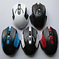 6 Wireless 2.4G Laser Gaming Mouse / Office Mouse Led Light 1000 dpi 3 Adjustable DPI Levels 4 pcs Keys 4 Programmable Keys