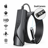8mm Wifi Endoscope Camera Waterproof WiFi Borescope 1080P HD Dual Inspection Camera for Android Iphone iOS With 8 LED hard wire 1M
