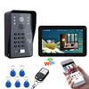 9 Inch Wired / Wireless Wifi RFID Password Video Door Phone Doorbell Intercom Entry System With IR-CUT 1000TVL Wired Camera Night VisionSupport Remote APP UnlockingRecordingSnapshot