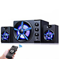 Bluetooth Speakers Built-in Colorful LED 2.1 3 Channel Subwoofer Speaker USB Power Computer MP3 Cellphone Speakers