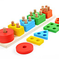 Building Blocks Shape Sorter Toy 1 pcs Creative compatible Wooden Legoing Geometric Pattern Parent-Child Interaction All Toy Gift / Kid