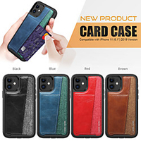 Card Case For Apple iPhone 12 11 SE2020 Shockproof Back Cover Solid Colored PU Leather / TPU / PC Case for for iPhone 12 iPhone 11 Pro Max 12 Mini XR XS Max SE2020 iPhone 8 Plus 7