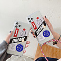 Case For Apple iPhone 12 / iPhone 12 Mini / iPhone 12 Pro Max Shockproof / Pattern Back Cover Word / Phrase / Transparent / Cartoon TPU