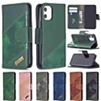 Case For Apple iPhone 12 iPhone 12 Pro iPhone 12 Pro Max Wallet Card Holder with Stand Full Body Cases Colorblock Crocodile Pattern PU Leather TPU for iPhone 11 SE (2020) 8 8 Plus X XS XR Xs Max