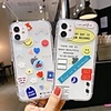 Case For Apple iPhone 12 iPhone SE 2020 11 Pro Max XS Max XR X 7 8 Plus 6 6s Plus Transparent Pattern Back Cover Word Phrase TPU