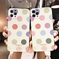 Case For Apple scene map iPhone 11 11 Pro 11 Pro Max photo frame private model series Color dots pattern TPU material IMD craft fine matte phone case