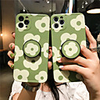 Case For Apple scene map iPhone 11 11 Pro 11 Pro Max photo frame private model series green Flowers pattern TPU material IMD craft glossy folding stand phone case