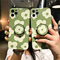 Case For Apple scene map iPhone 11 11 Pro 11 Pro Max photo frame private model series green Flowers pattern TPU material IMD craft glossy folding stand phone case
